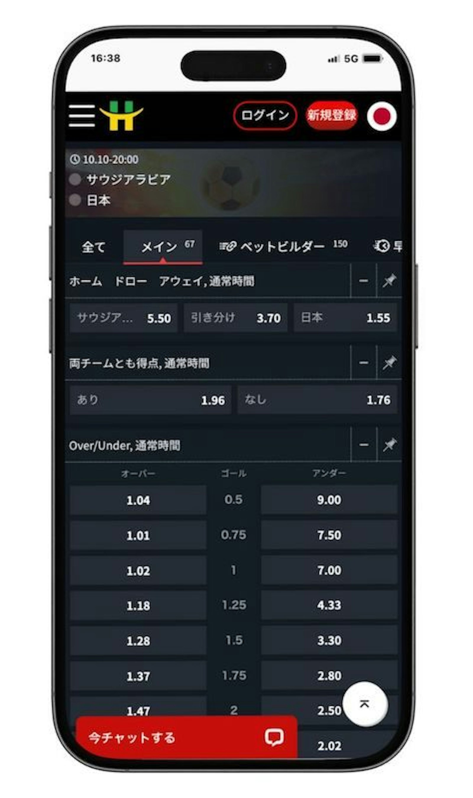 ハントカジノ - オッズのイメージ