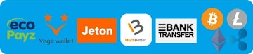 ベラジョンカジノの出金方法アイコン：ecoPayz、Vega Wallet、JetOn、マッチベター、銀行送金、仮想通貨