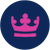 ピンクの王冠のロゴ