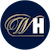 紺地に「WH」のロゴ